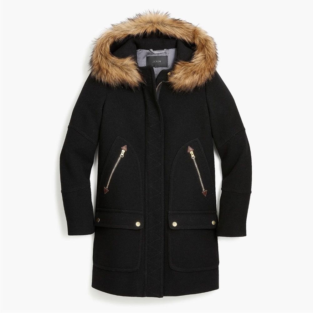 J. Crew Chateau Parka Italian Wool Size 0